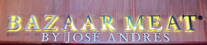 bazaar meat - las vegas sign
