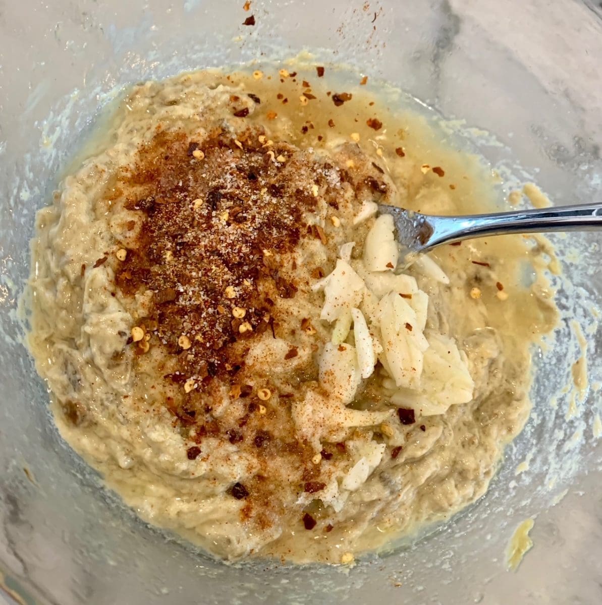 finishing baba ghanoush