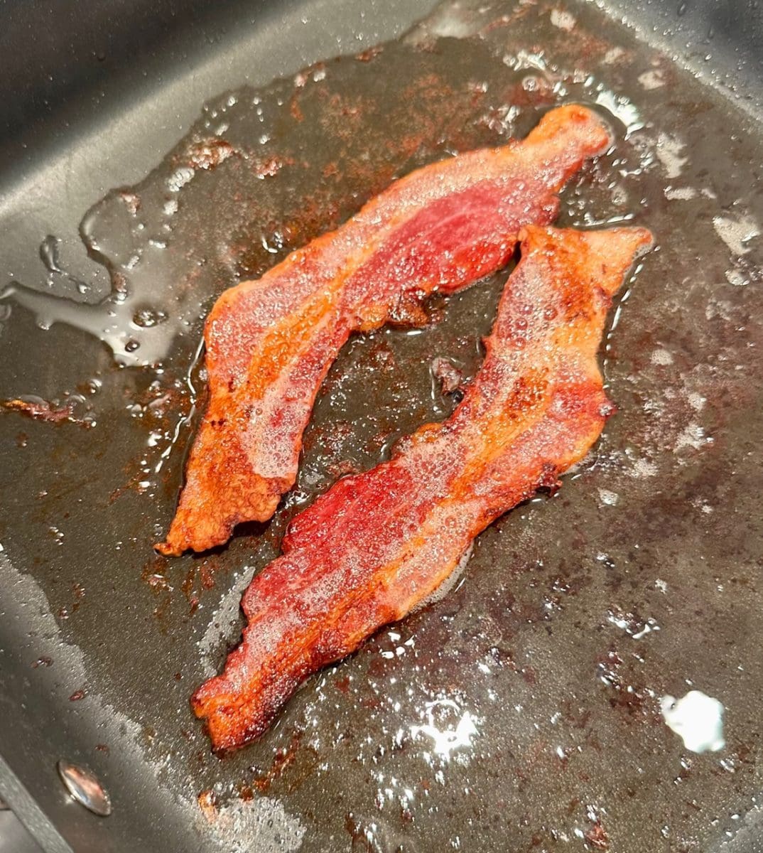 crisped bacon