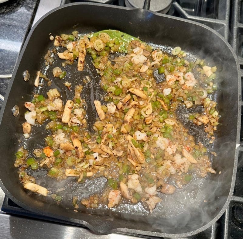 sauteed with mushrooms and green onion