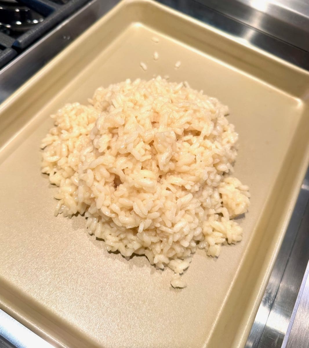 partially cooked risotto