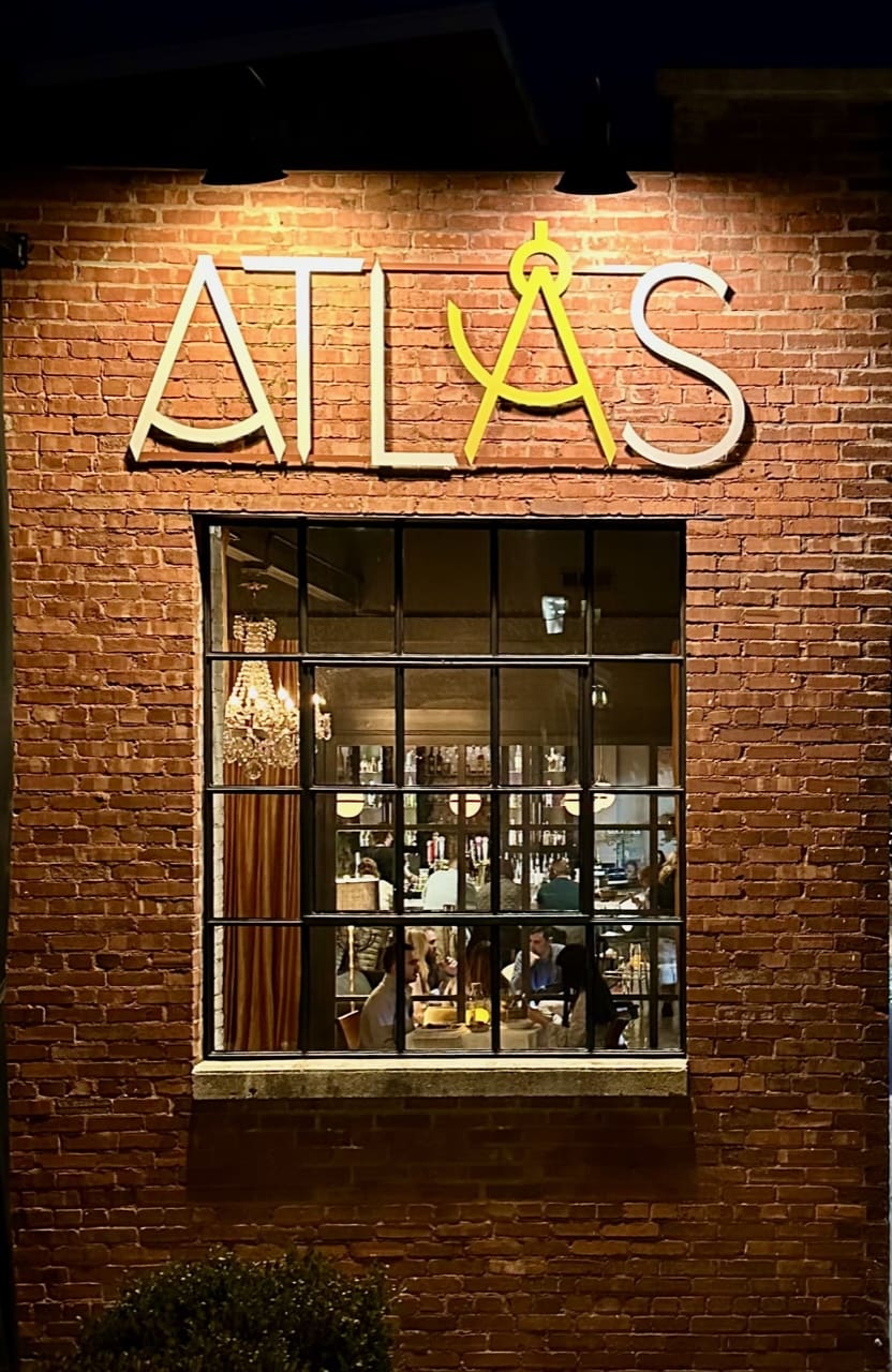 atlas the restaurant - Fayetteville sign