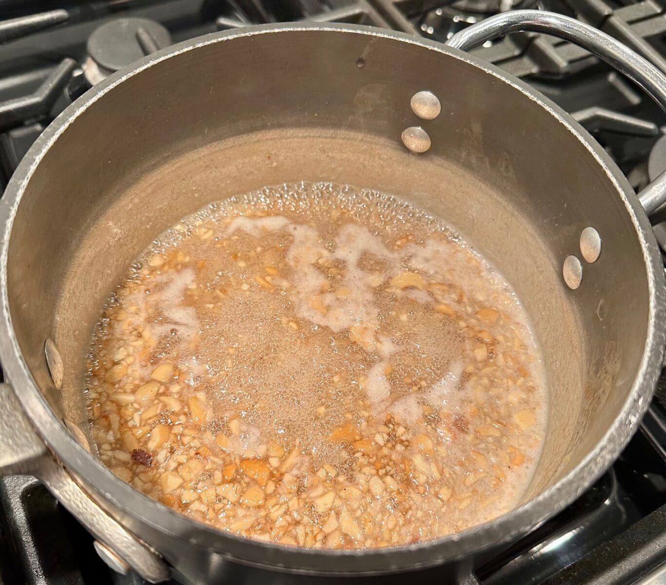 boiling the cashew orgeat