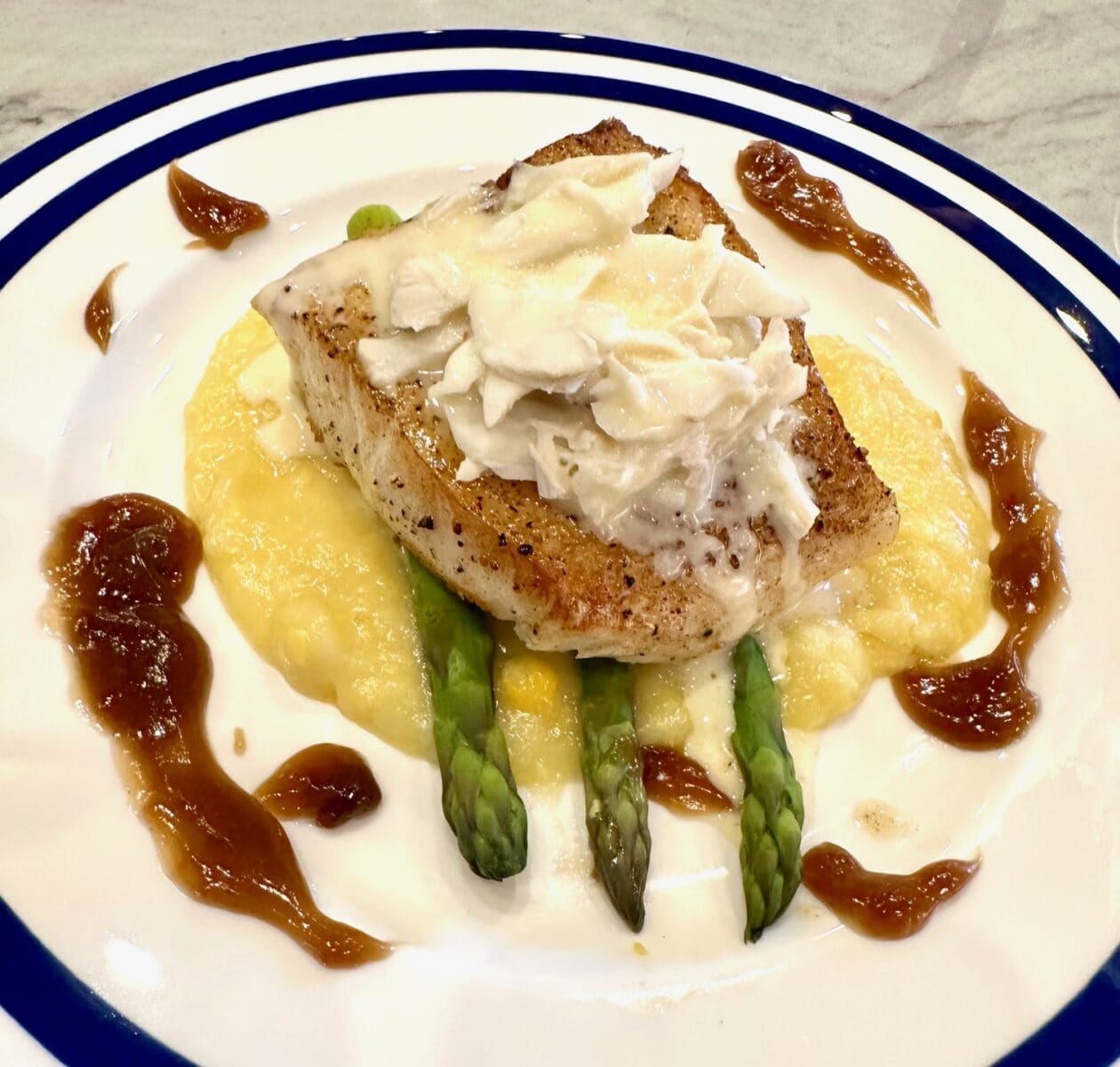 chilean sea bass with corn soubise 1