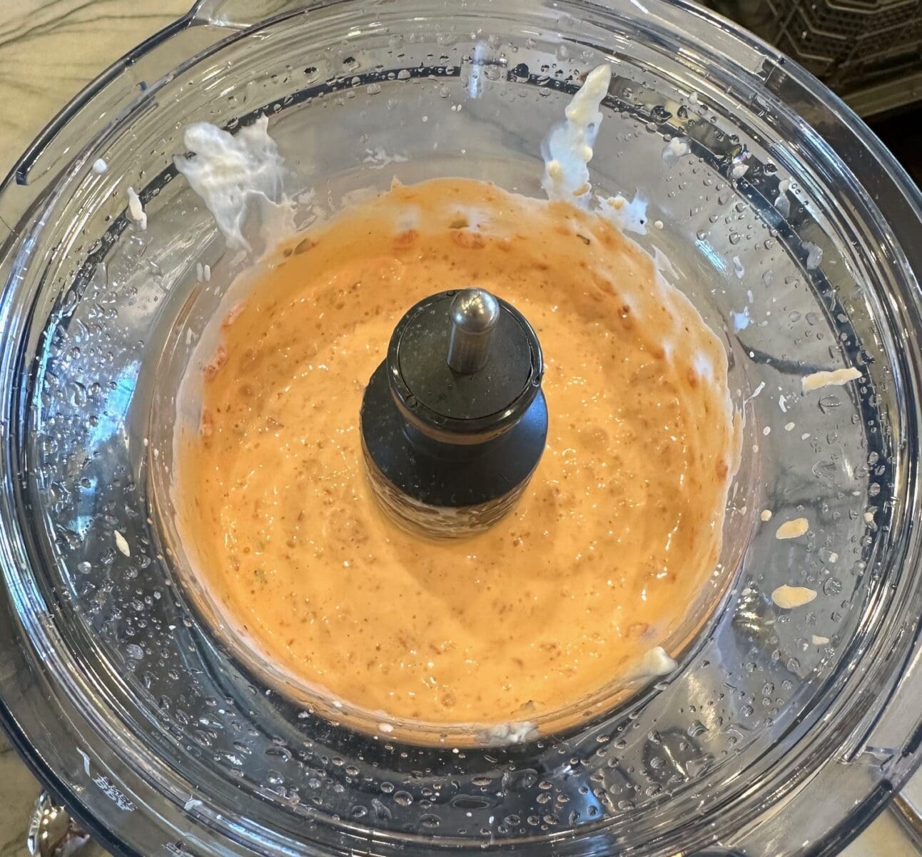 finished roasted red pepper aioli