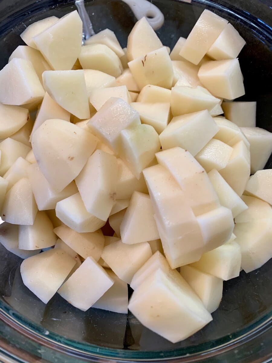 chunked potatoes