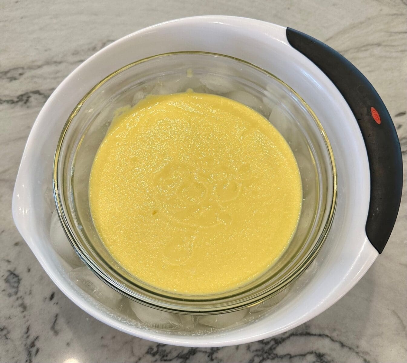 cooling the custard