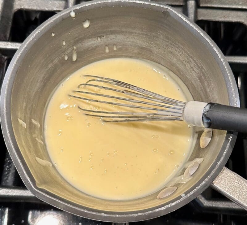 finished beurre blanc sauce