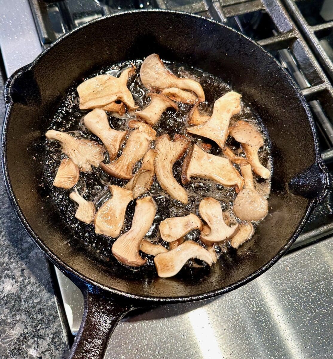 mushrooms cooking