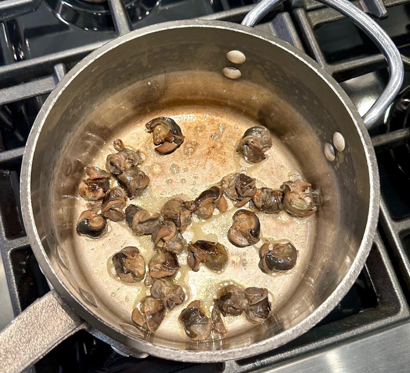 sauteed snails for snail porridge