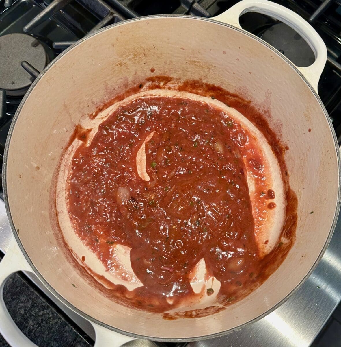 ready to add stock and shrimp