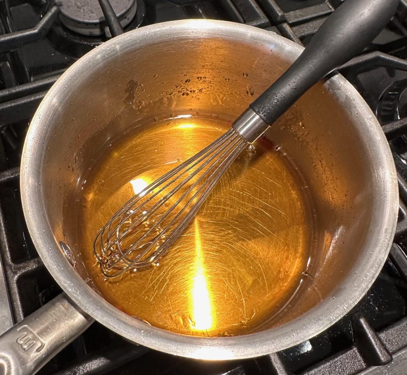 finished toasted caramel syrup