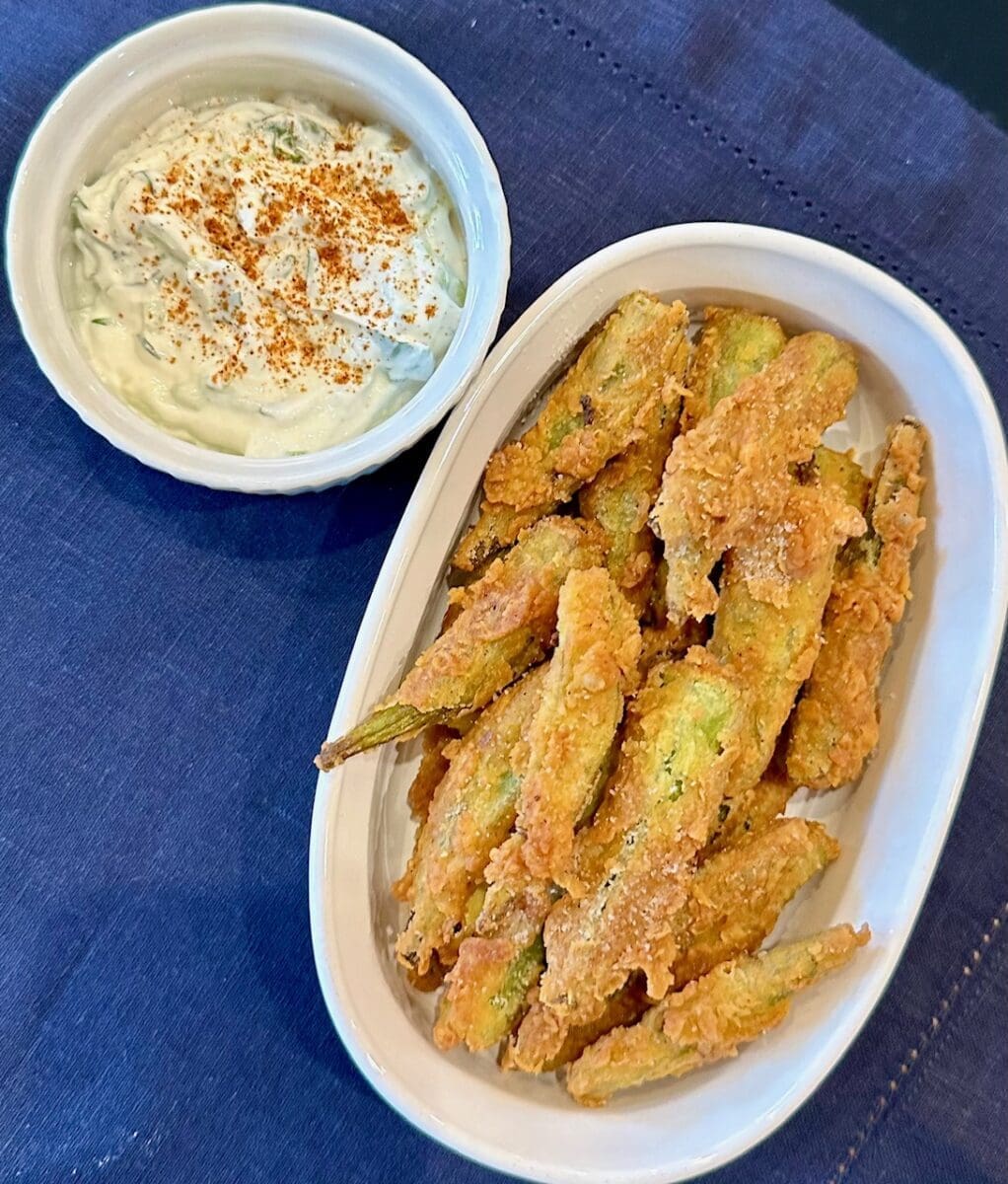 Indian ladyfingers and raita