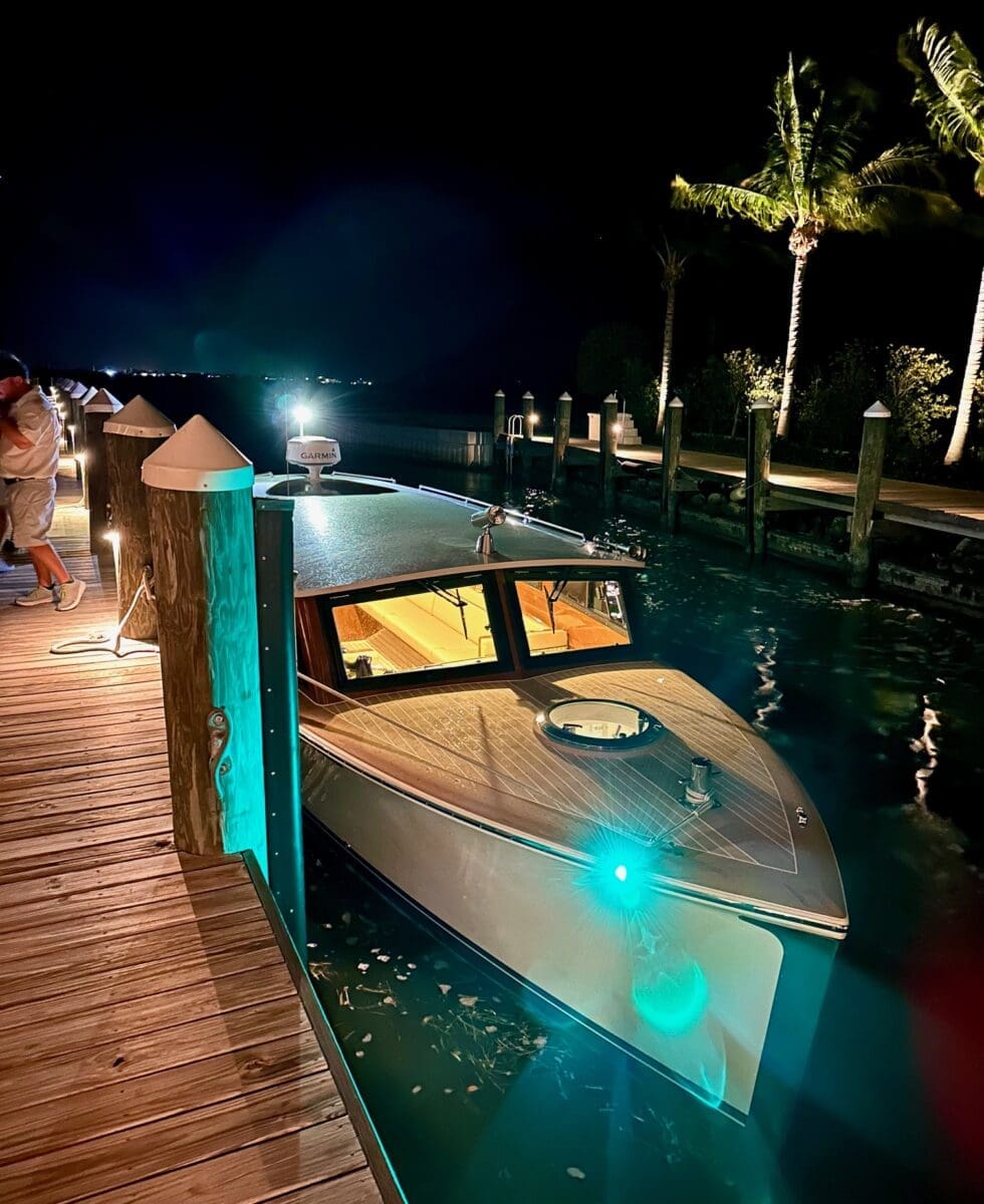 the dining room at little palm island ferry