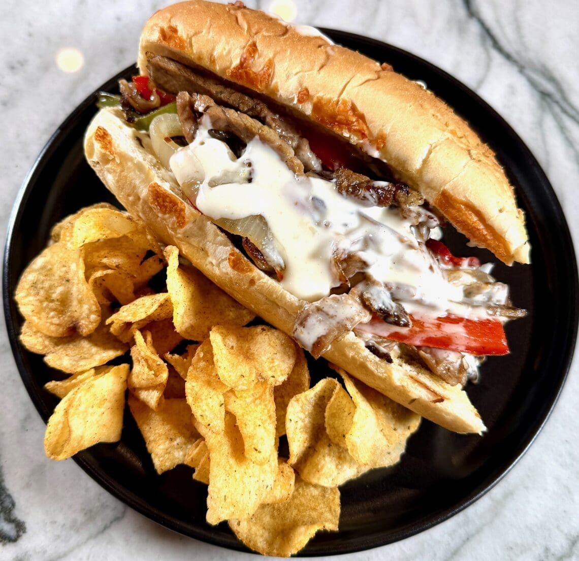 Prime rib cheesesteak brightened