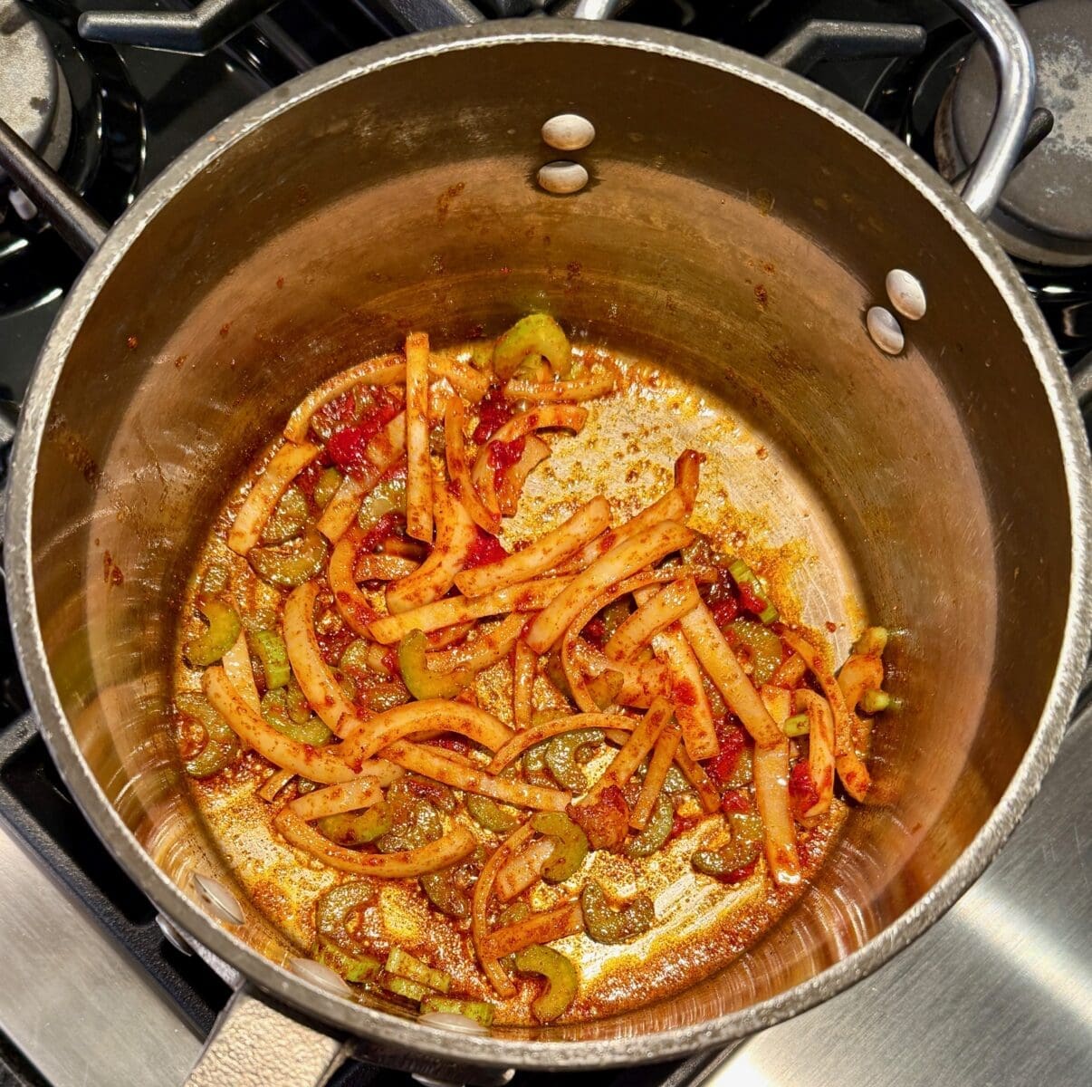 saute vegetables and spices