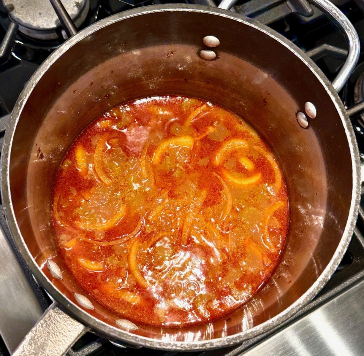 boiling with clam juice and oyster liquor