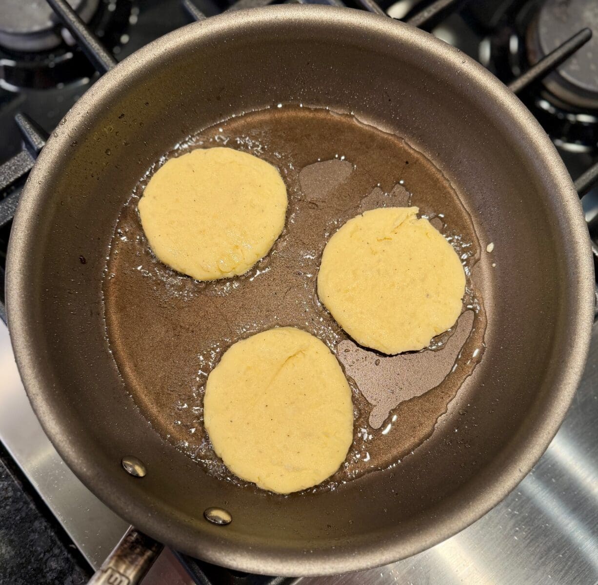 cooking the pancakes