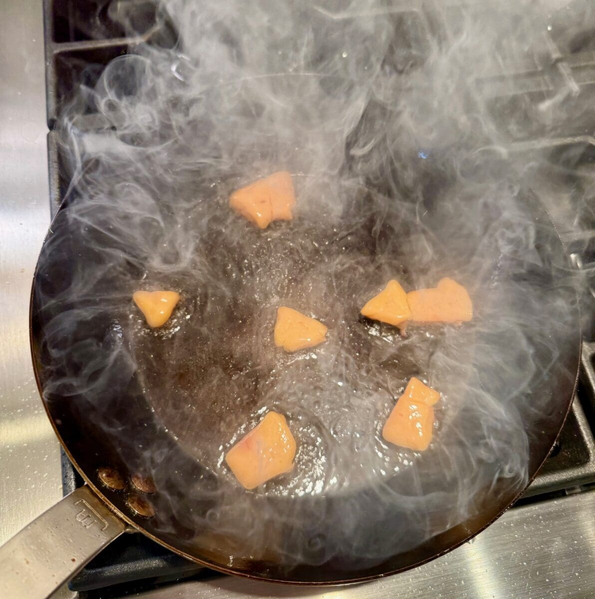 searing foie gras