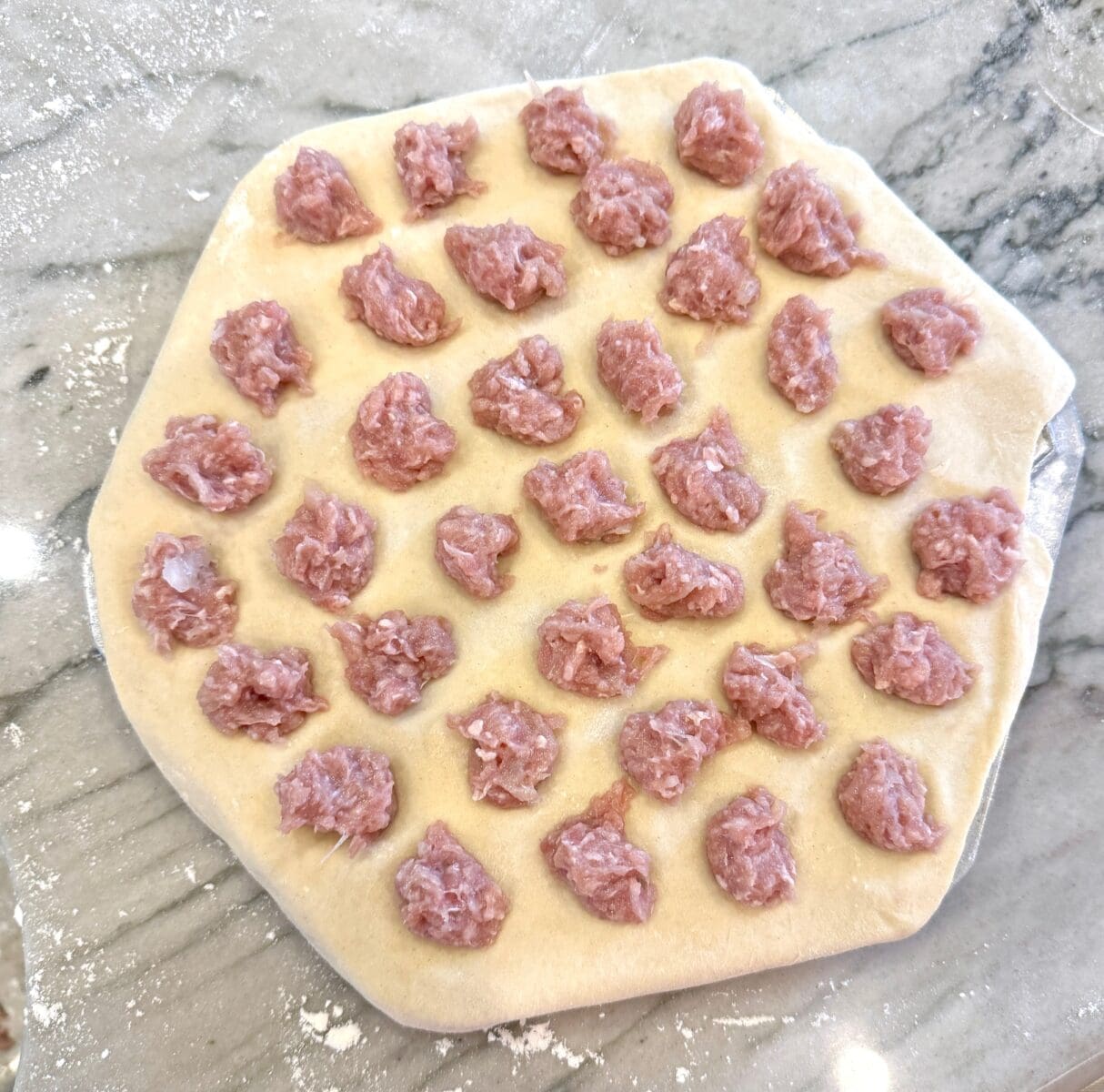 ready to seal with dough