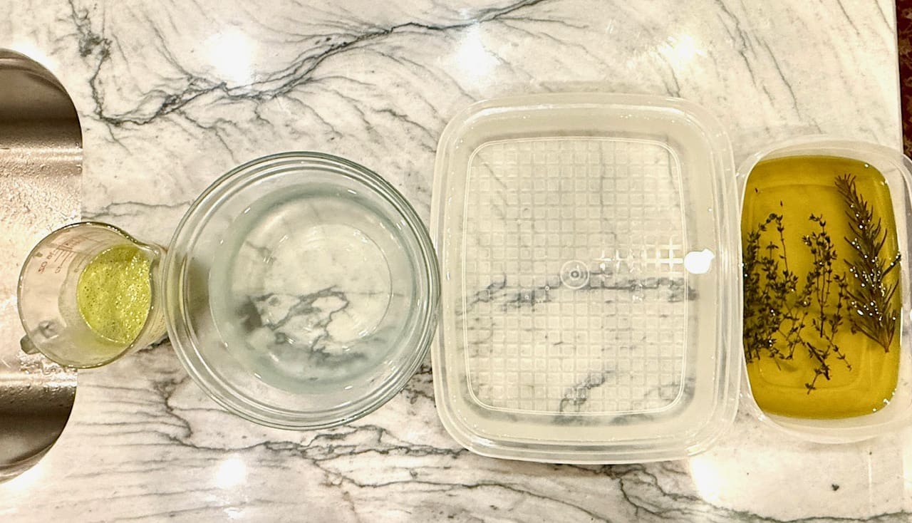 assembly line for making the liquid olives