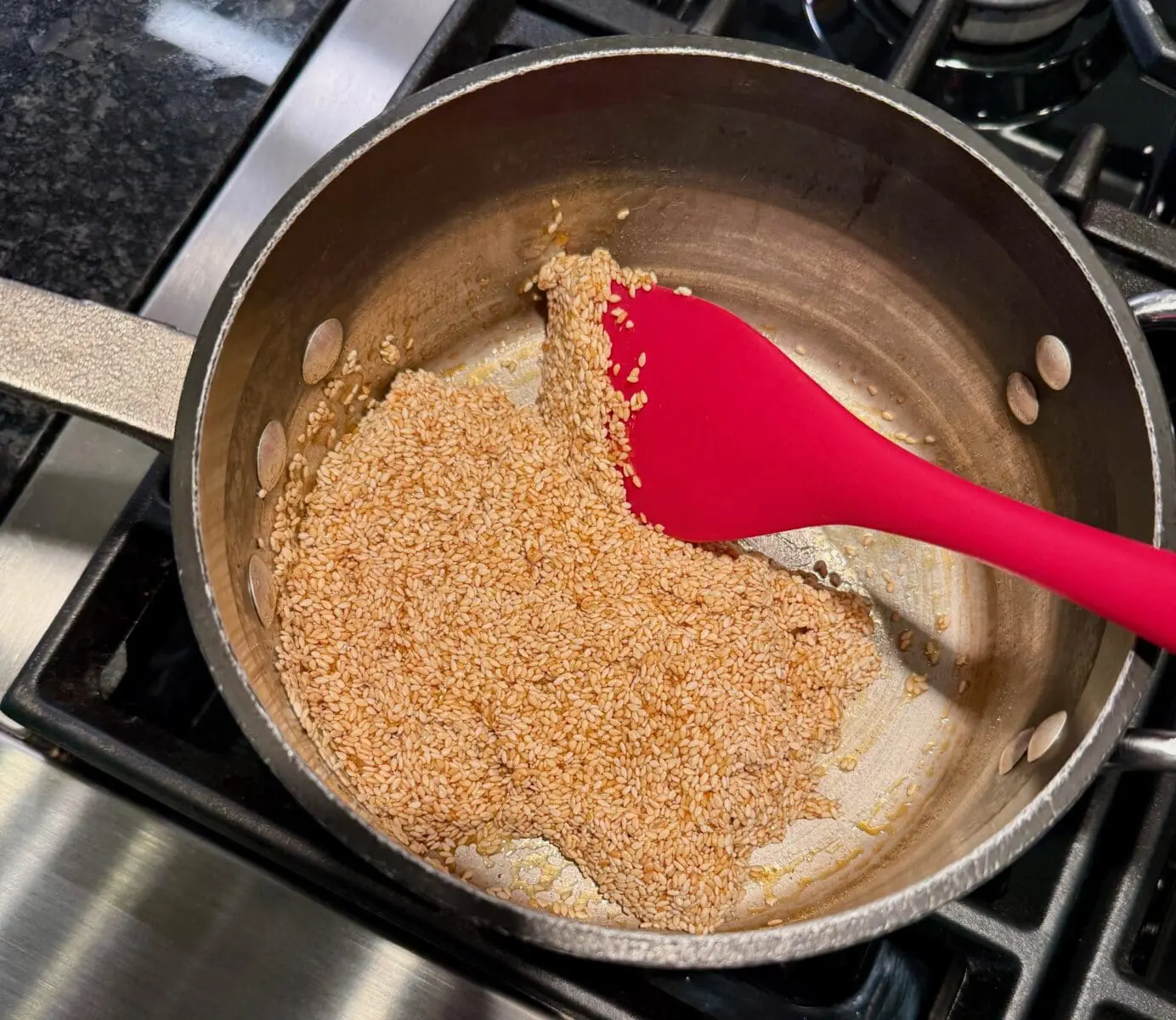 mixing the seeds and sugar