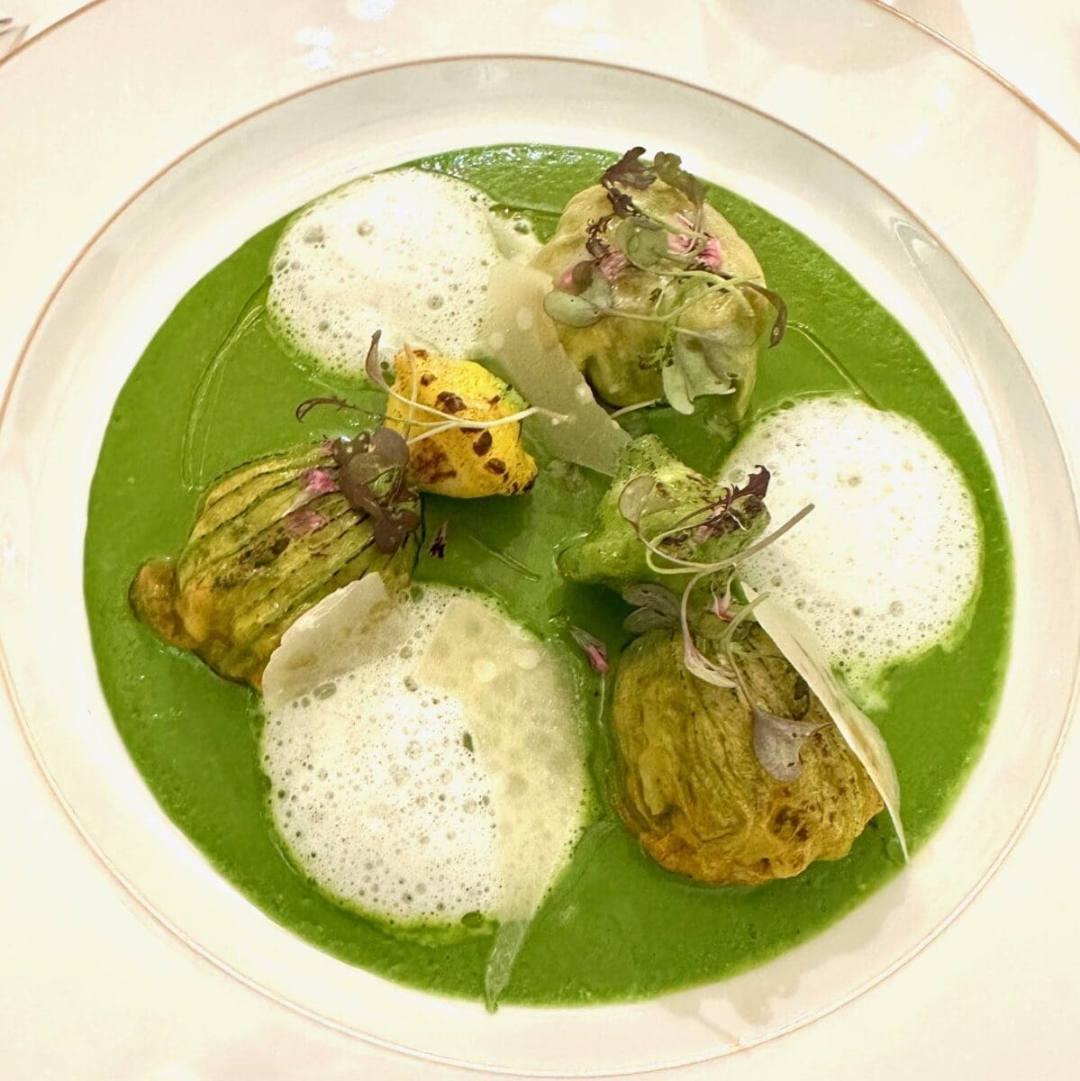 L'Arpege stuffed zucchini