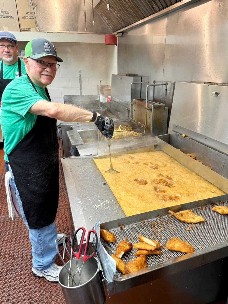 frying fish