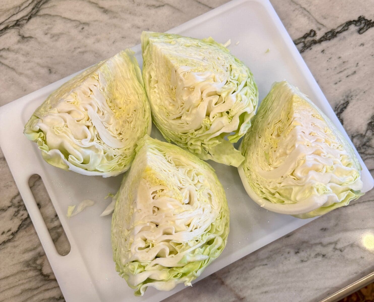 quartered cabbage