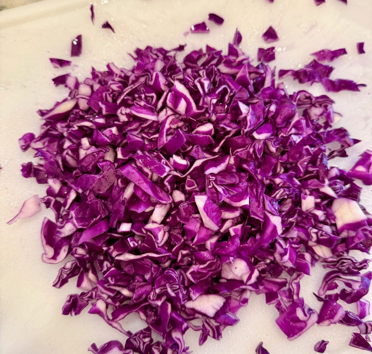 chopped red cabbage