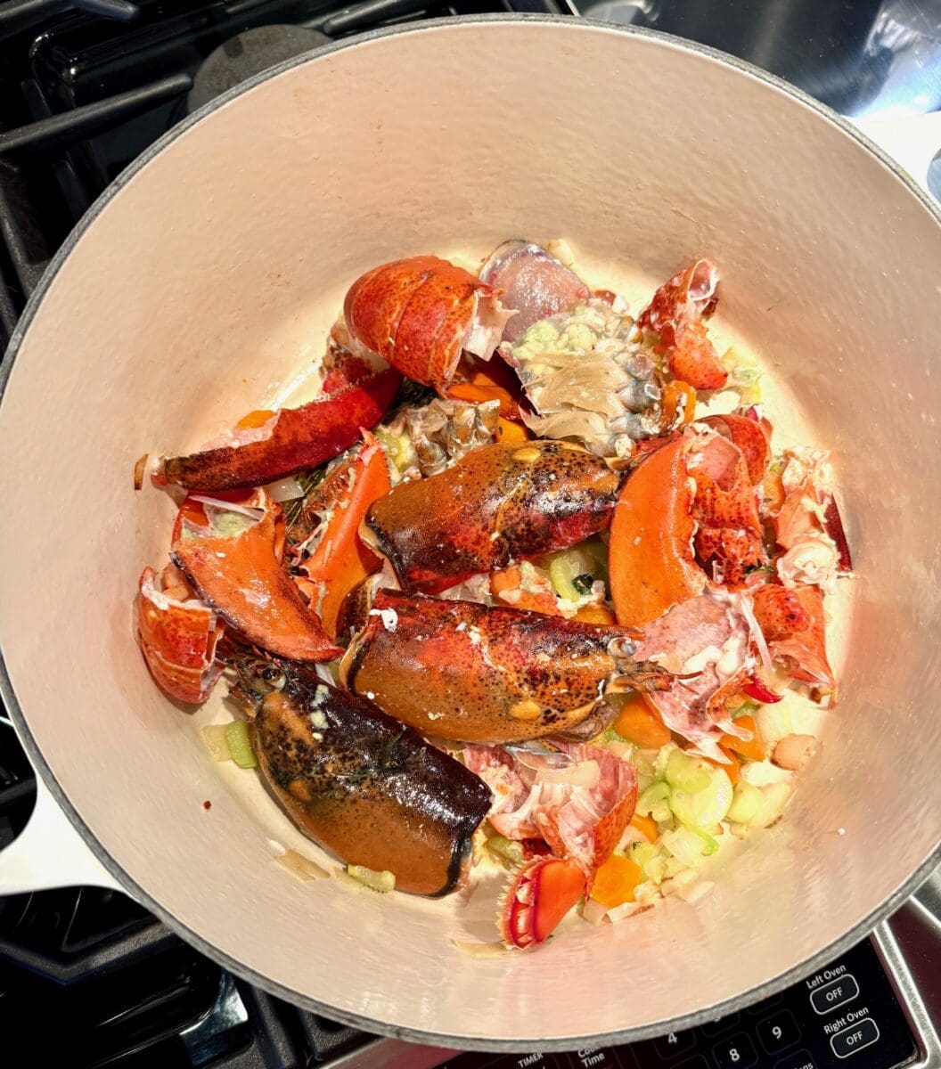 lobster vegetables and herbs