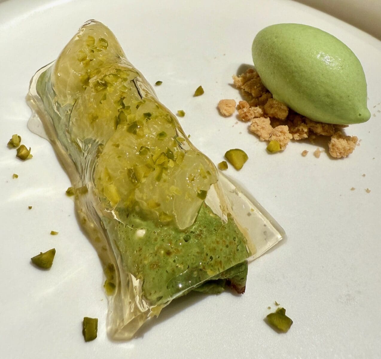 cream cheese and pistachio