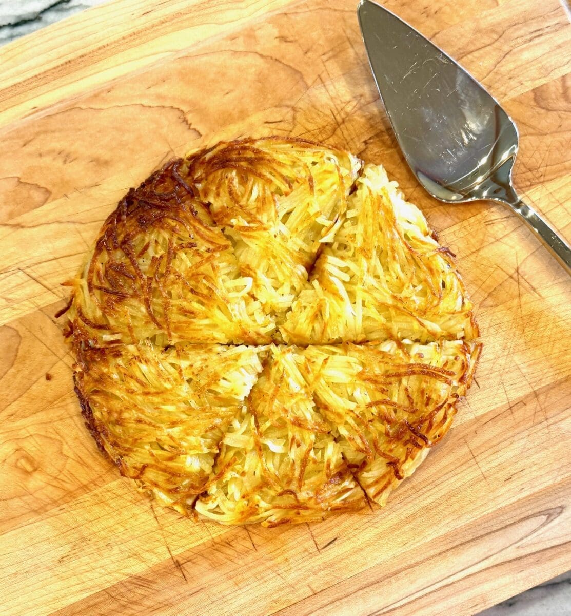 potatoes rosti sliced